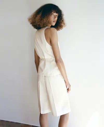 Mango Wrap Jumpsuit In White