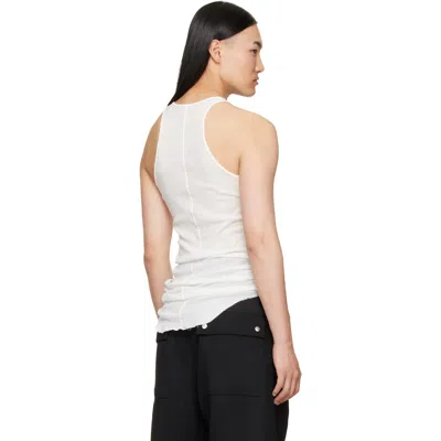 Rick Owens Off-white Tower Basic Rib Tank Top In White