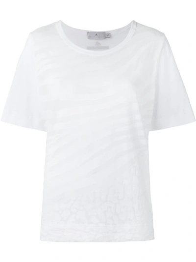 Adidas By Stella Mccartney Back-drawstring Jersey T-shirt In White