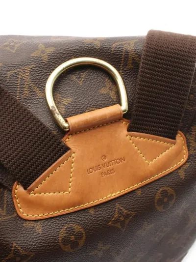 Pre-owned Louis Vuitton 2000 Monogram Montsouris Backpack In Brown
