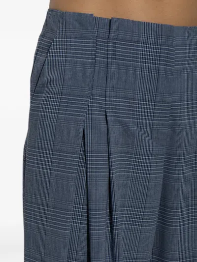 Iro Check-pattern Pleated Trousers In Blue