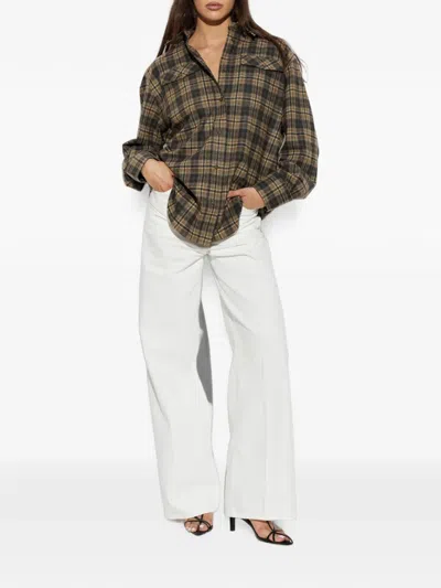 Rohe Check-patterned Pocket Shirt In Brown