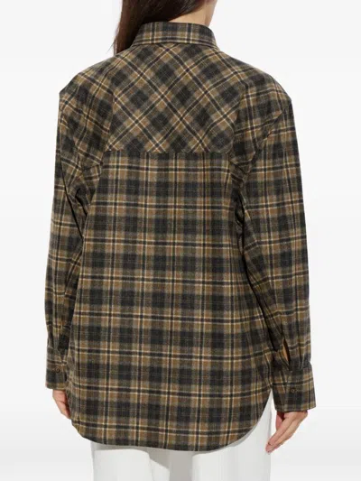 Rohe Check-patterned Pocket Shirt In Brown