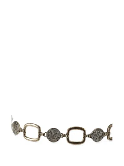 Madison Chain-link Belt In White