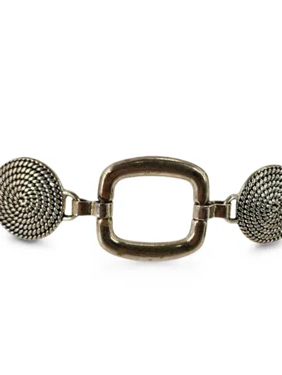 Madison Chain-link Belt In White