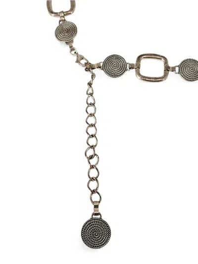 Madison Chain-link Belt In White