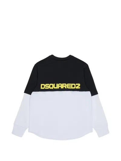 Dsquared2 Mesh-pocket Logo-print Sweatshirt In Multi