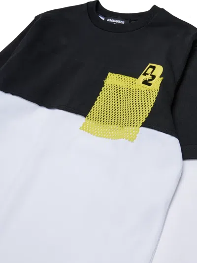 Dsquared2 Mesh-pocket Logo-print Sweatshirt In Multi