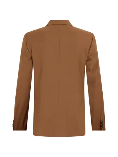 Canali Double-breasted Peak-lapel Blazer In Brown