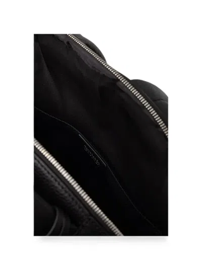 Trussardi Logo-print Pebbled Backpack In Black