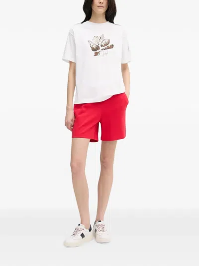Joop Shell-print Rhinestone-embellished T-shirt In White