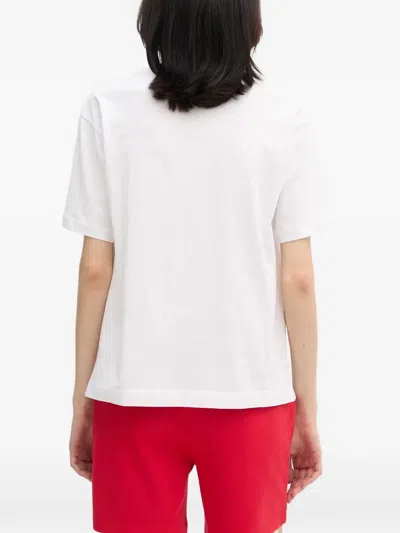 Joop Shell-print Rhinestone-embellished T-shirt In White