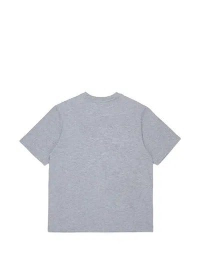 Dsquared2 Embroidered Logo-print T-shirt In Gray