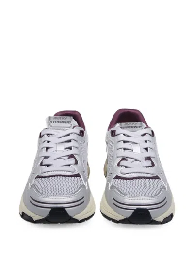 Autry Hyperway Mesh-panel Sneakers In Silver