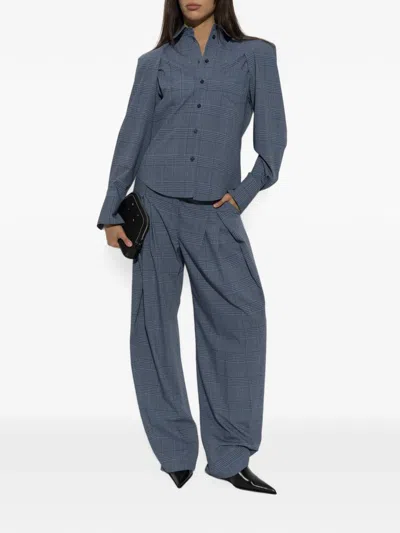 Iro Check-pattern Lidja Shirt In Blue