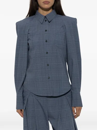 Iro Check-pattern Lidja Shirt In Blue