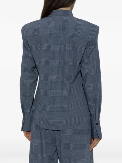 Iro Check-pattern Lidja Shirt In Blue