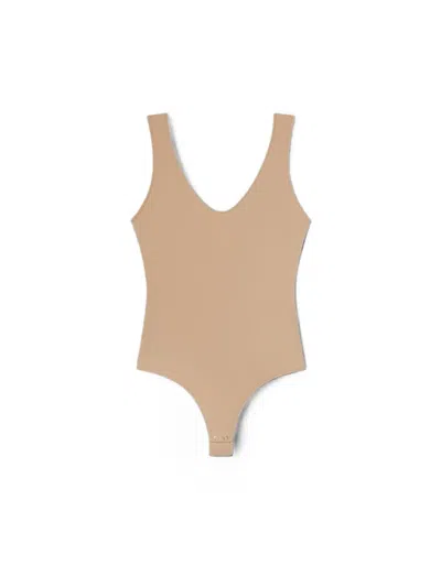 Agolde Tora Bodysuit In Neutral
