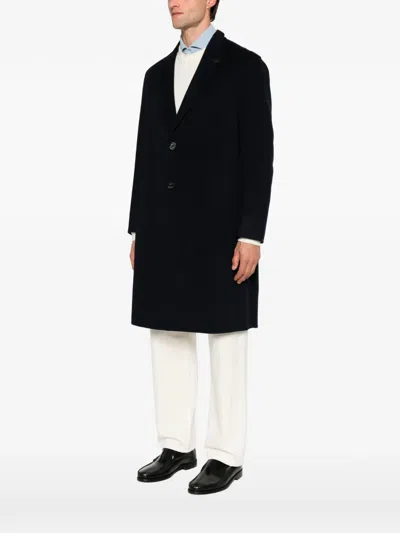 Lardini Single-breasted Coat In Blue
