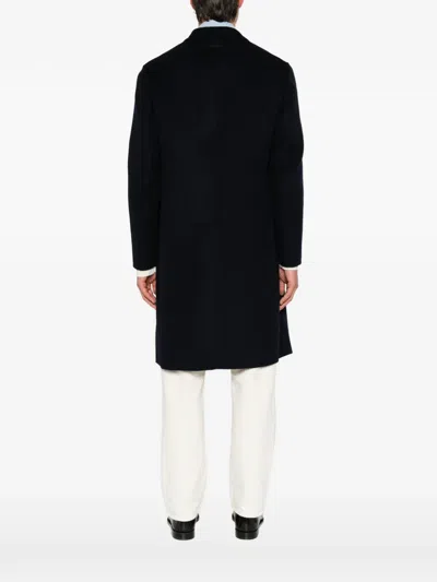 Lardini Single-breasted Coat In Blue