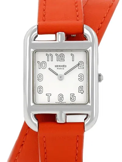 Pre-owned Hermes 2010 Cape Cod 23mm Watch In White