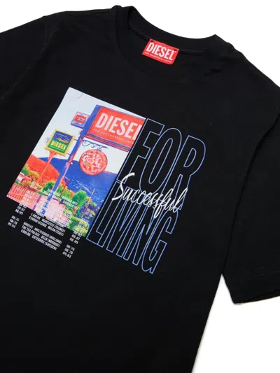 Diesel Graphic-print T-shirt In Black