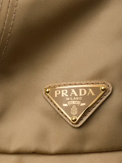 Prada Re-nylon Hat In Brown