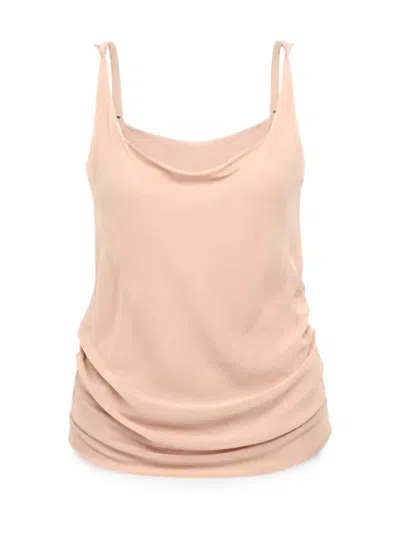 Dsquared2 Sheer Draped Top In Neutral