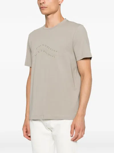 Corneliani Logo-print T-shirt In Neutral