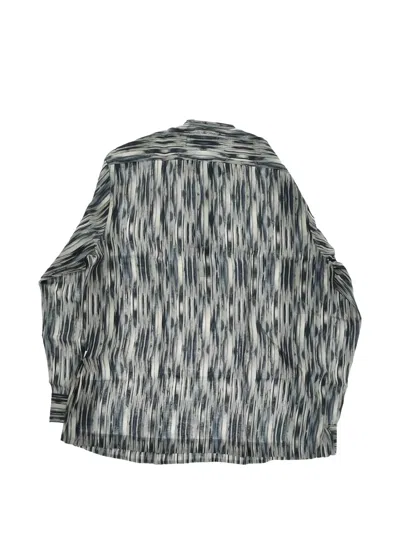 Corneliani Patterned Mandarin-collar Shirt In Multi