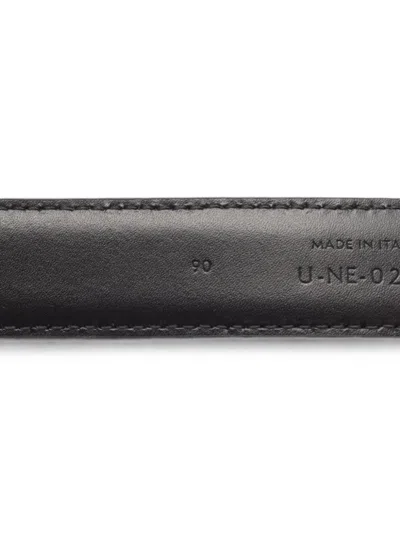 Pre-owned Celine Triomphe Buckle Belt In Black