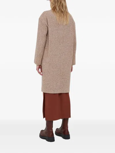 Joop Herringbone Double-breasted Coat In Neutral