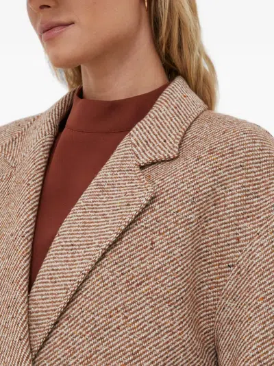 Joop Herringbone Double-breasted Coat In Neutral