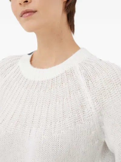 Joop Open-knit Sweater In White