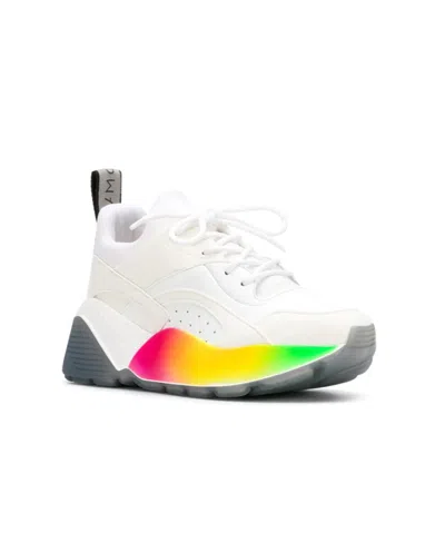 Stella Mccartney Rainbow Platform Sneakers In White