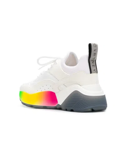 Stella Mccartney Rainbow Platform Sneakers In White