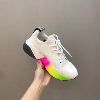 Stella Mccartney Rainbow Platform Sneakers In White