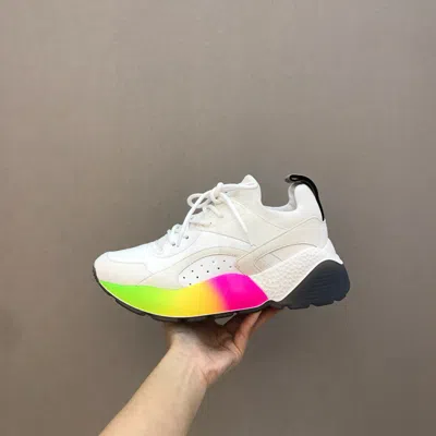 Stella Mccartney Rainbow Platform Sneakers In White