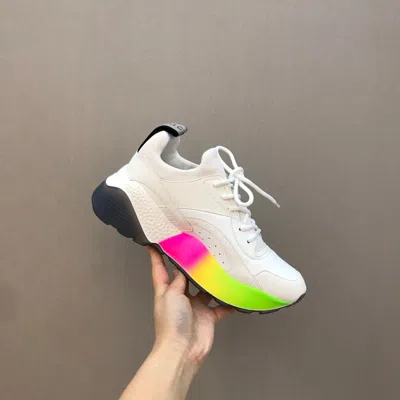 Stella Mccartney Rainbow Platform Sneakers In White