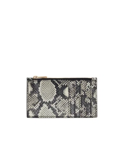 Anine Bing Lucy Python Zip Wallet In Gray