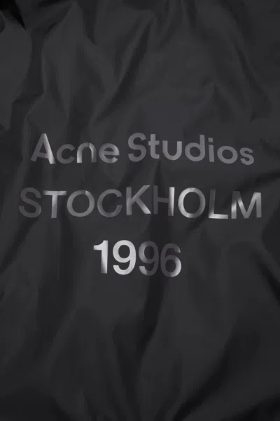 Acne Studios Short Jacket Structured Collar Elasticated Hem In Black