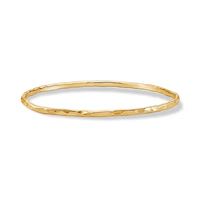 Dower & Hall 3mm Hammered Nomad Bangle In Gold,silver