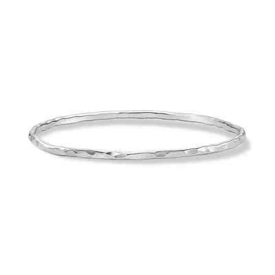 Dower & Hall 3mm Hammered Nomad Bangle In Gold,silver