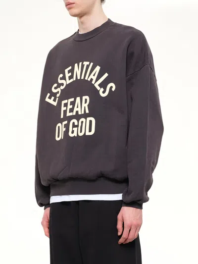 Essentials Campus 90's Crewneck Sweatshirt In Black