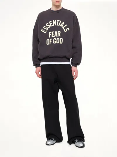 Essentials Campus 90's Crewneck Sweatshirt In Black