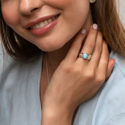 Dower & Hall Oval Opal Granular Dotty Twinkle Ring In Dots