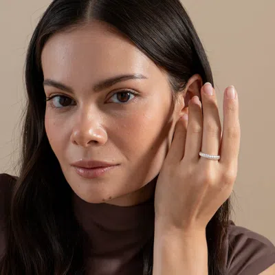 Dower & Hall Twist Twinkle Ring In Silver