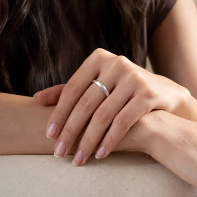 Dower & Hall Hammered Twinkle Ring In Silver