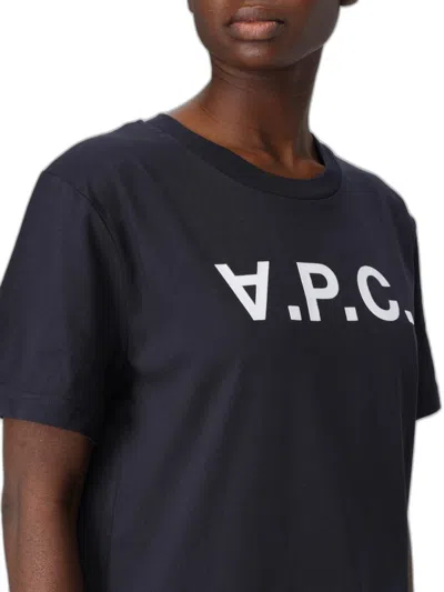 A.p.c. A. P.c. T-shirt Men Color Blue In Blue