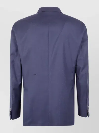Boglioli Double Breasted Suit Peak Lapels Buttoned Cuffs In Purple